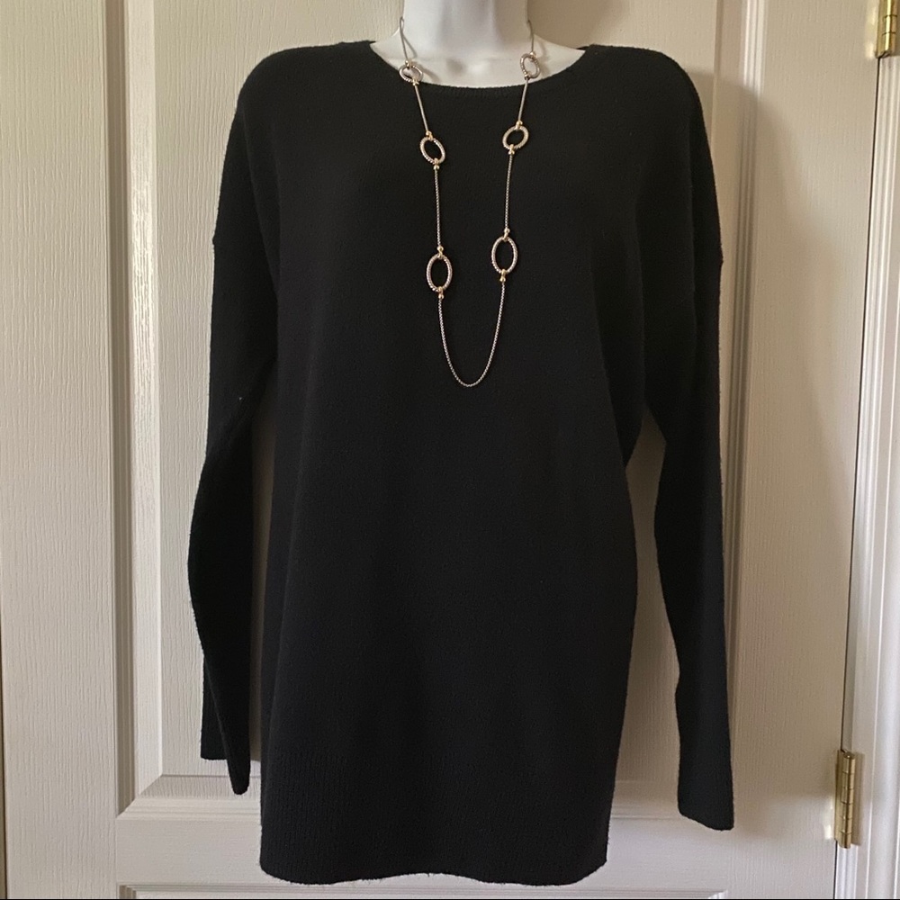 Loft Black Sweater Tunic Length.